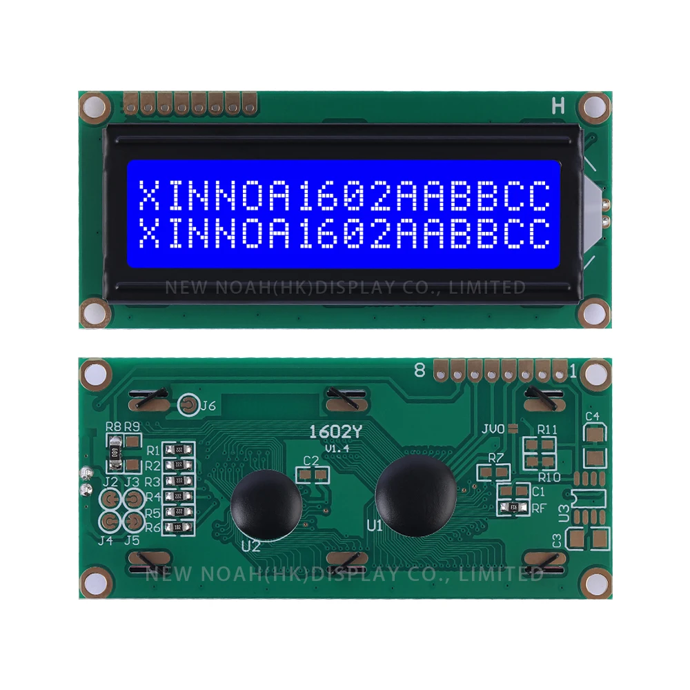 블루 필름 흰색 문자 1602Y IIC 직렬 포트 LCD 디스플레이 화면, 2X16 1602 컨트롤러, AIP31068 문자 LCD 디스플레이 화면