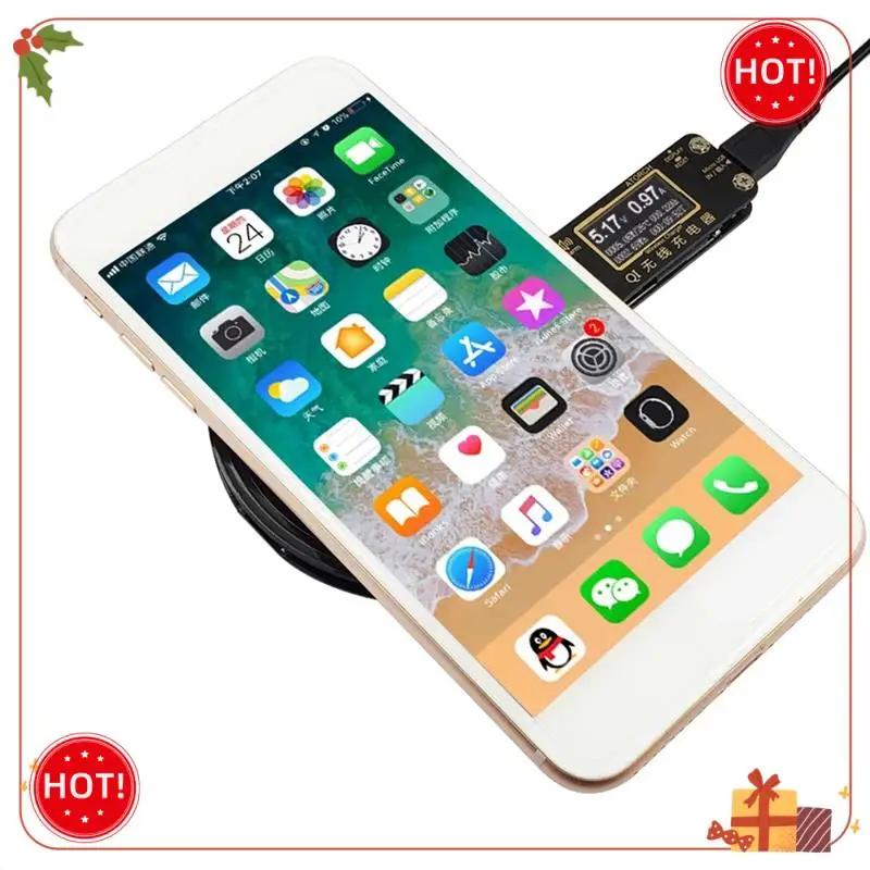 ABLE-Q7 جهاز اختبار شاحن لاسلكي 10 وات، شاحن لاسلكي سريع الشحن، مقياس جهد الشحن السريع