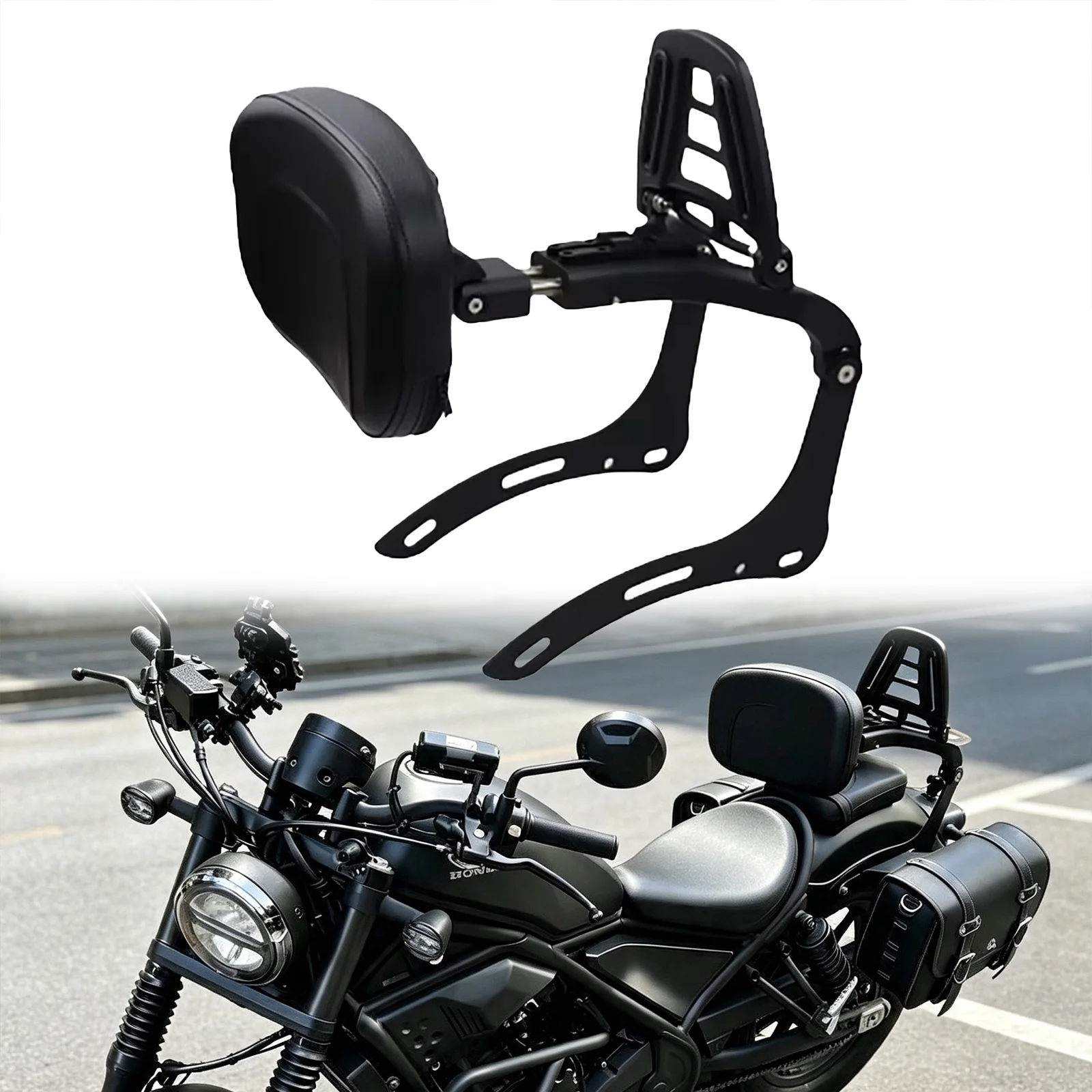 Motorcycle Rear Backrest Sissybar For Honda Rebel 300 E-Clutch 500 SE CM300 CM500 CMX300 CMX500 17-26 Driver Passenger Sissy Bar