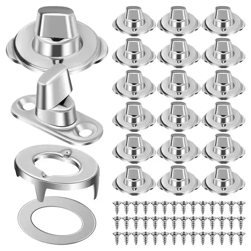 20 juegos de sujetadores de ojales de lona, sujetadores de botón giratorio, tornillos de montaje de ojales y sujetadores para botones de giro de sujeción marinos de lona