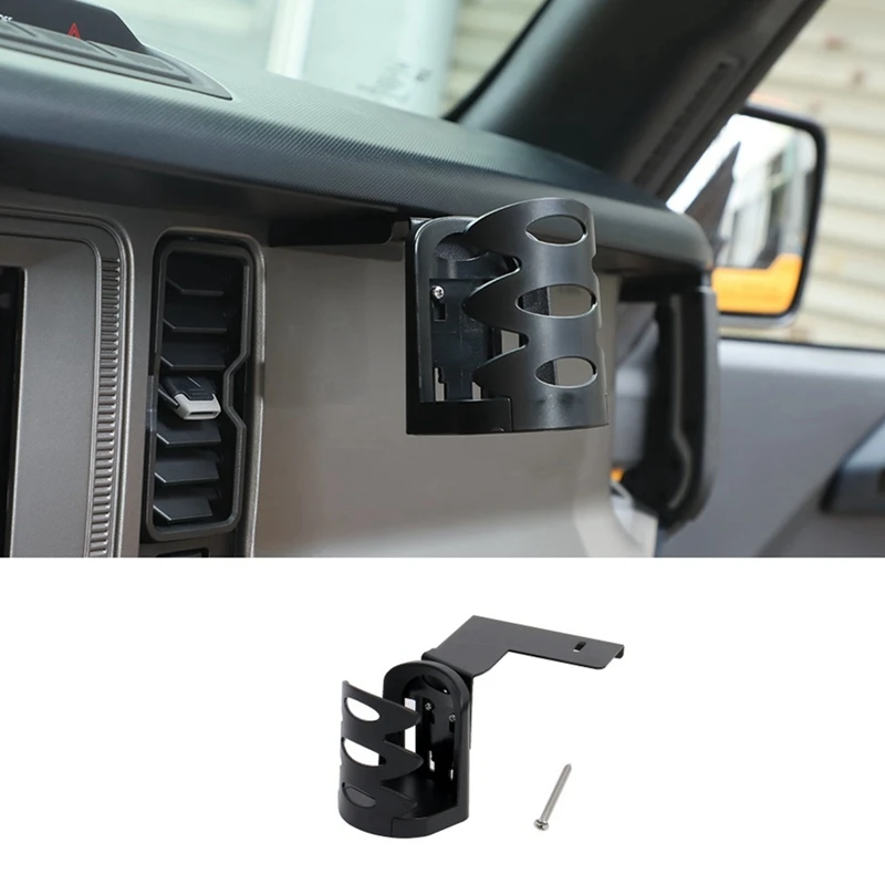 Multi-Function Water Cup Holder Phone Stand Mount Bracket For Ford Bronco 2021-2024 Interior Accessories