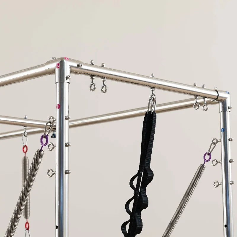 YTYIN Wood Pilates Reformer Trapeze 3 في 1 مجموعة بيلاتيس خشبية بيضاء كاملة #4