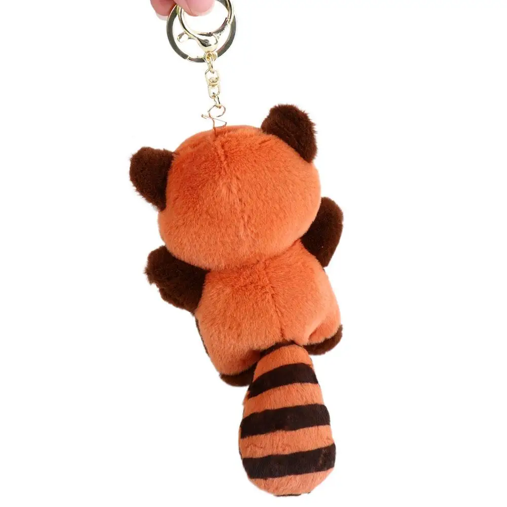 Creative Cartoon Red Panda Keyring Stuffed Kawaii Animal Pendant Fashion Soft Red Panda Plushies Pendant Backpack Decor