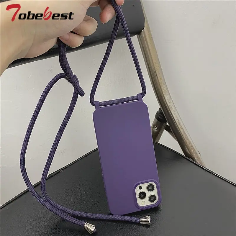 Crossbody Necklace Strap Cord Lanyard Silicone Case For Samsung Galaxy A12 A22 A32 A42 A52 A52S A72 A13 A23 A33 A53 A73 4G 5G