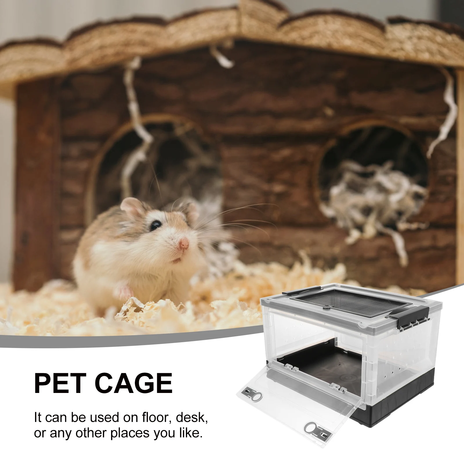 

1 set Insulated Cage Breathable Hamster Foldable Small Animal Terrarium Lightweight Durable Pet Breeding Box For Rats