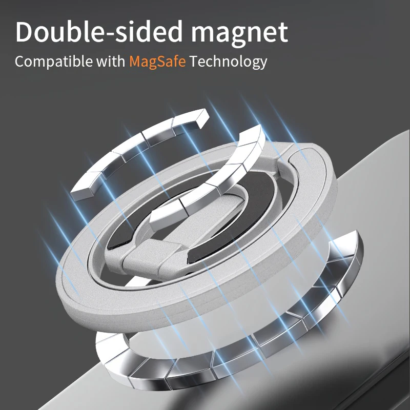 For MagSafe Double Sided Magnetic Phone Ring Holder Portable Folding Cellphones Stand Phone Accessories Support Bracket Grip Tok view 5