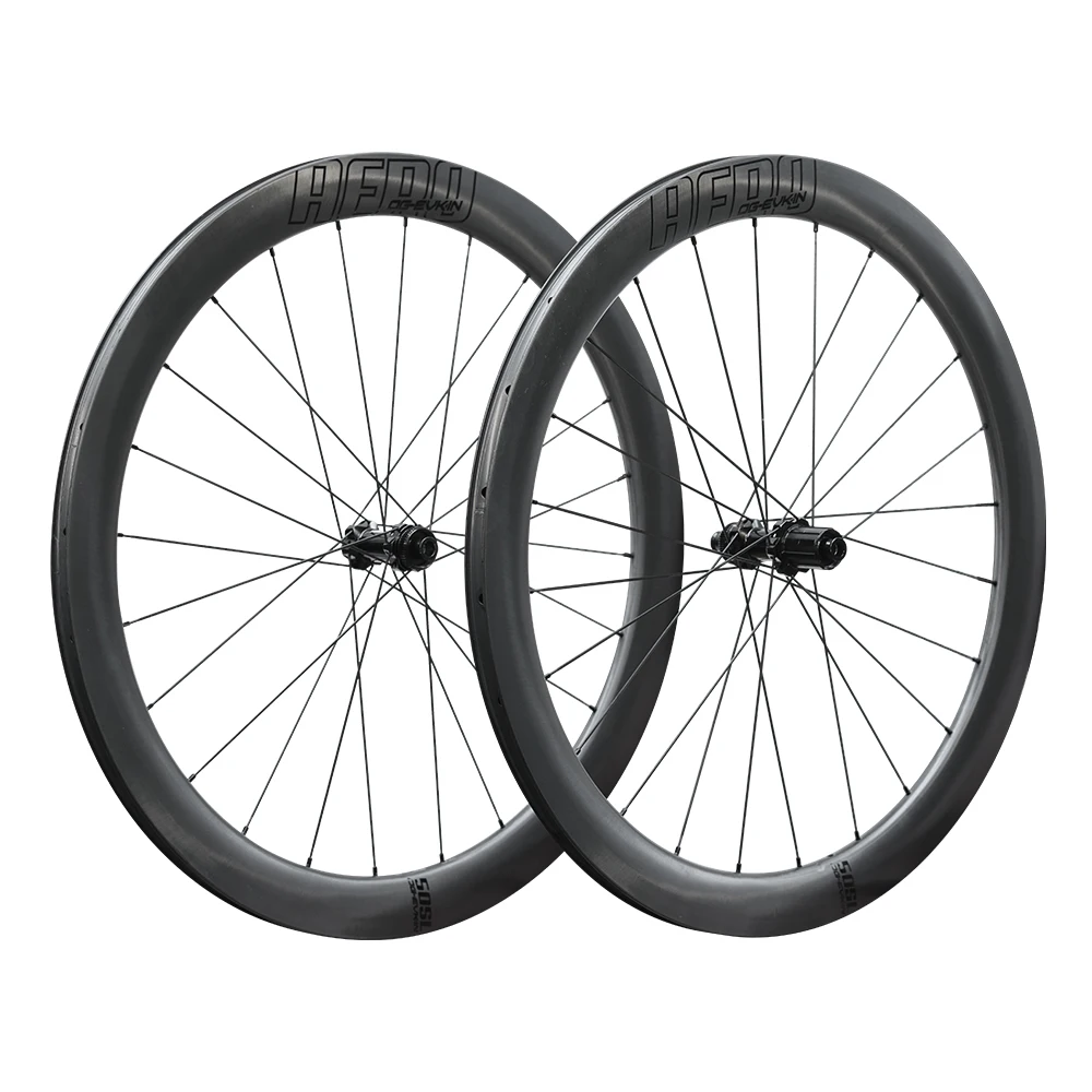 

Og-evkin RW-D50SL Carbon Wheelset 50mm 700C Disc Brake 6-bolt/Center-Lock Clincher/Tubeless Racing Road Bike