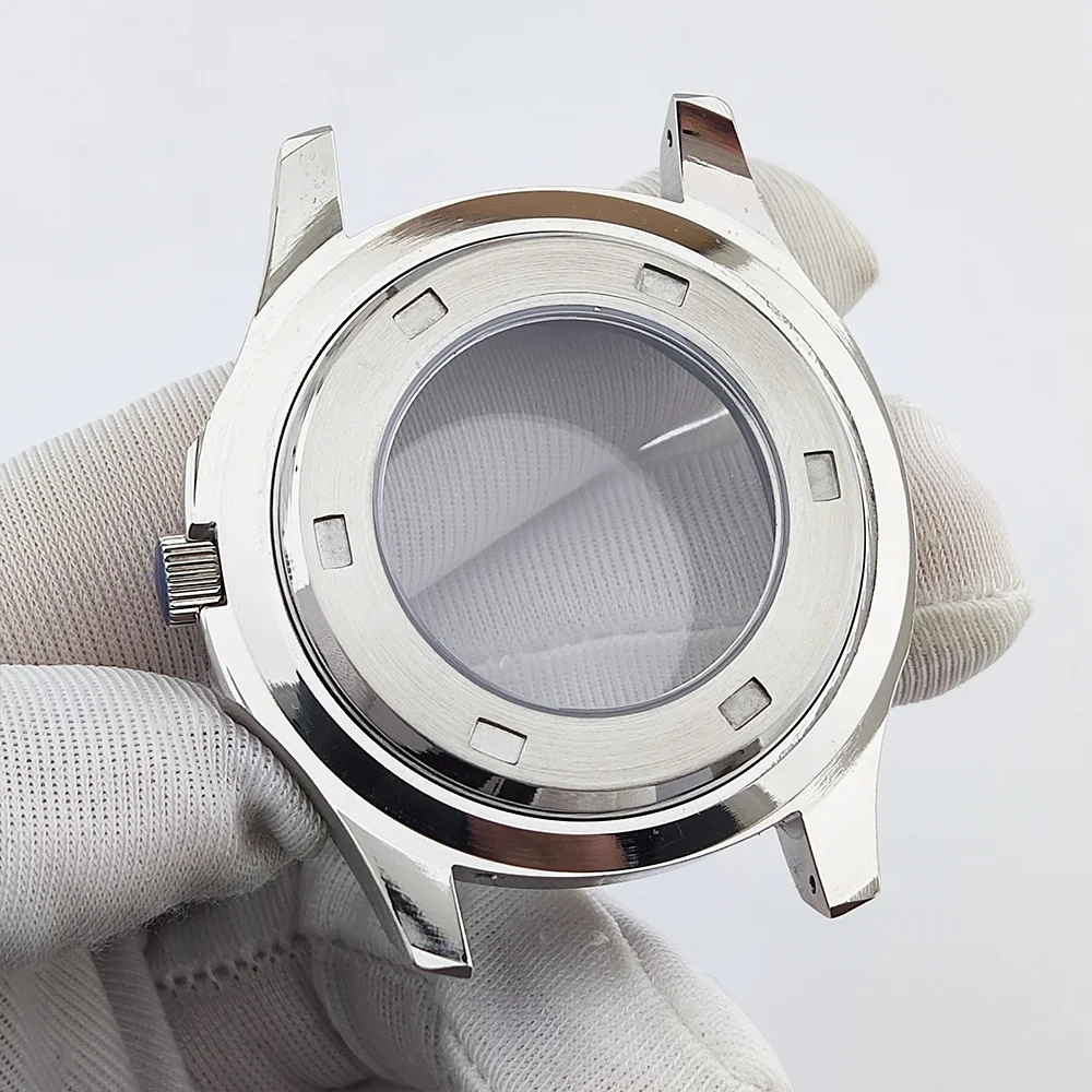 43.8 مللي متر حافظة NH35 حافظة من زجاج الياقوت مقاومة للماء تناسب 31.5 مللي متر حافظة ساعة رجالي فاخرة NH35 حافظة ساعة