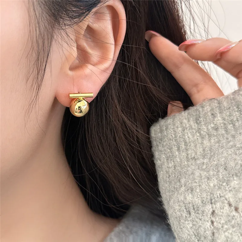 أقراط معدنية مخصصة للسيدات ، على الطراز الأوروبي والأمريكية ، إكسسوارات زفاف عصرية للفتيات ،