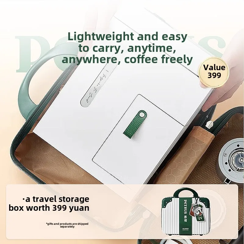 Portable Coffee Machine Full Semi-automatic Household Small Outdoor Camping and Grinding Machine Cafetera Expreso