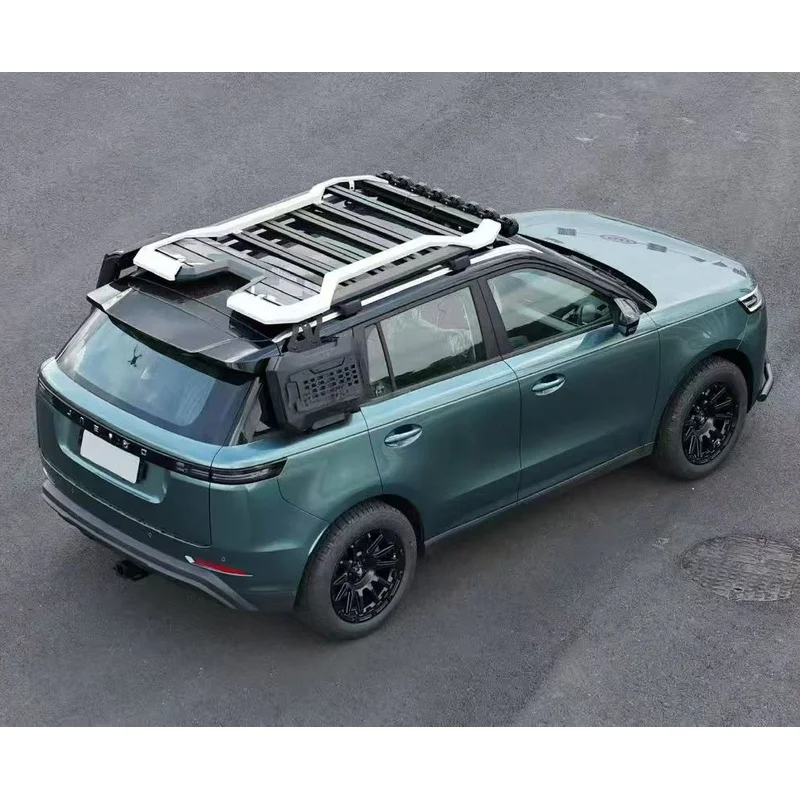 High Quality Aluminum Alloy Off-Road Storage Box Folding Side Ladder Roof Rack Platform
