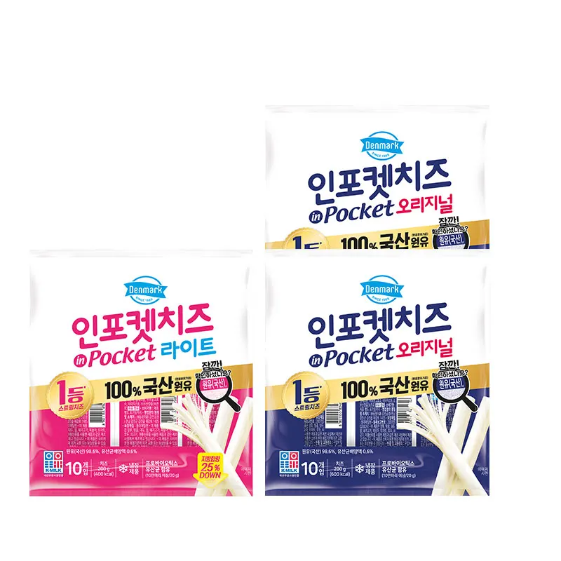 [Tienda Oficial de Dongwon] Queso Dongwon Inpocket 20g Original + Ligero (Total 30 Piezas)