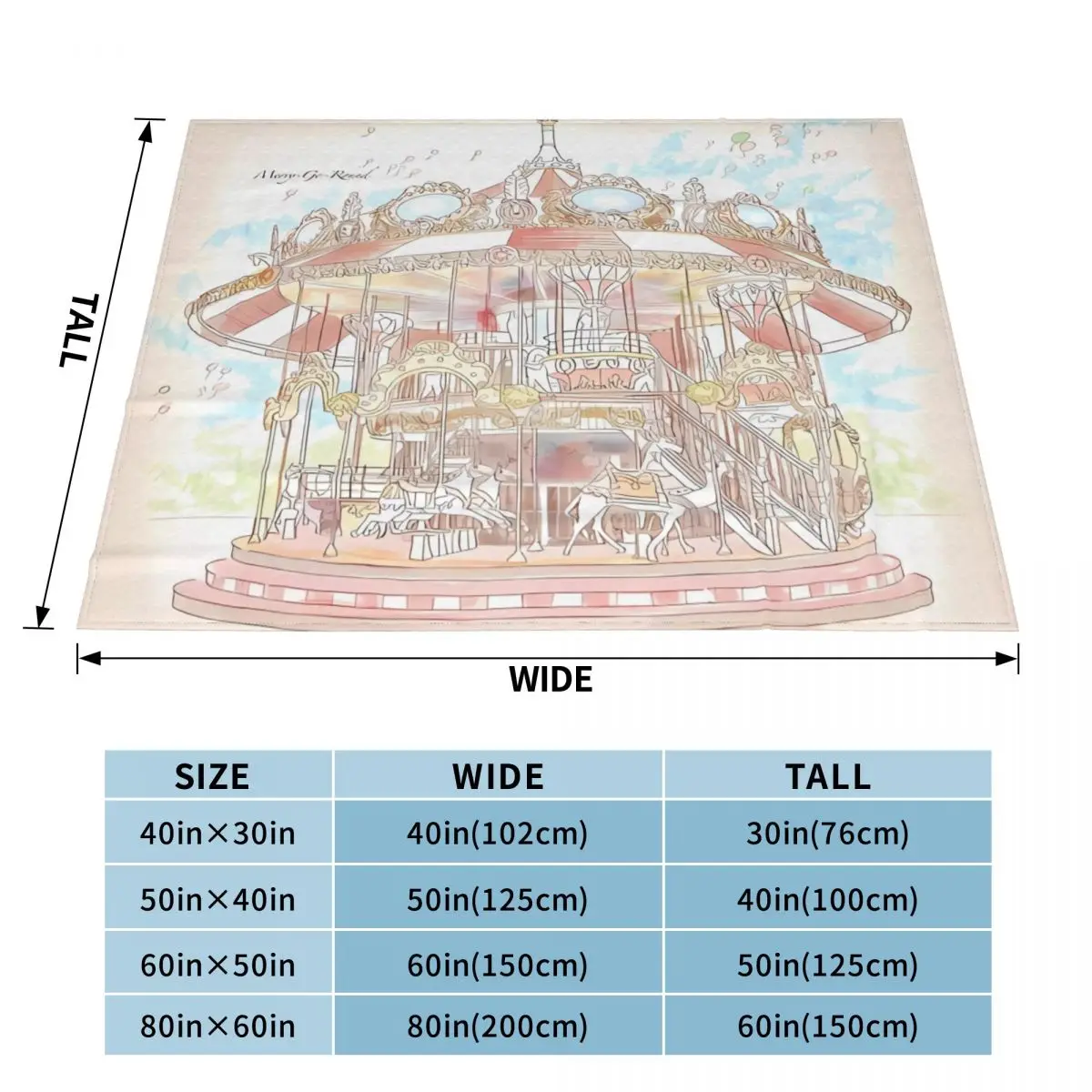 Pastel Circus Carousel Blanket Bedspread On The Bed Quilt Bedspreads For Double Bed Uni For Bed Baby Blanket