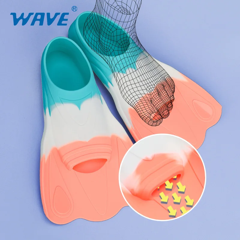 

Adult Children Diving Silicone Flippers Swimming Fins Auxiliary Training Freestyle Breaststroke Shoes Swimming Accessories