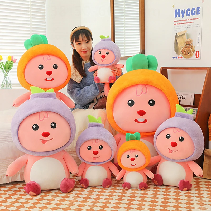 

Kawaii Loopy Stuffed Doll Plush Toy Vegetable Beaver Cute Kids Birthday Xmas Gift Large Size Sleep Buddy Wholesale for Children
