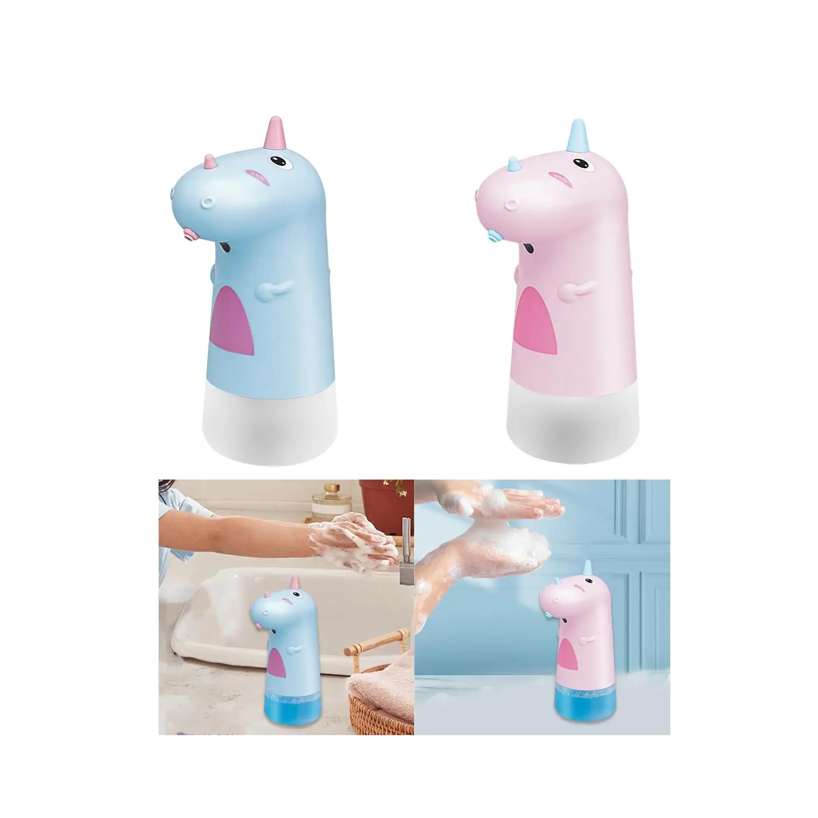 

Automatic Soap Dispenser Hippopotamus Soap Dispenser Portable Cartoon Automatic Induction 250ml Soap Dispenser for Kitchen