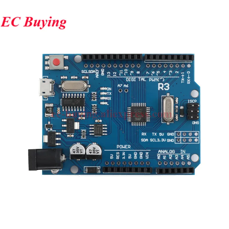 R3 Development Board ATmega328P/ATmega328PB ATmega328 328 MCU FT232 CH340G Driver Module USB Type B/Type-C/MICRO For Arduino