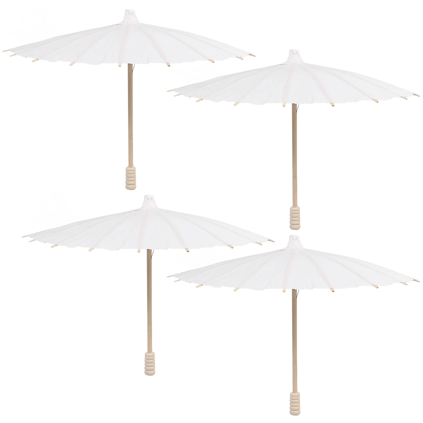 4 Pcs Transparent Umbrella Paper Wedding Bride Umbrellas Decorations for Ceremony