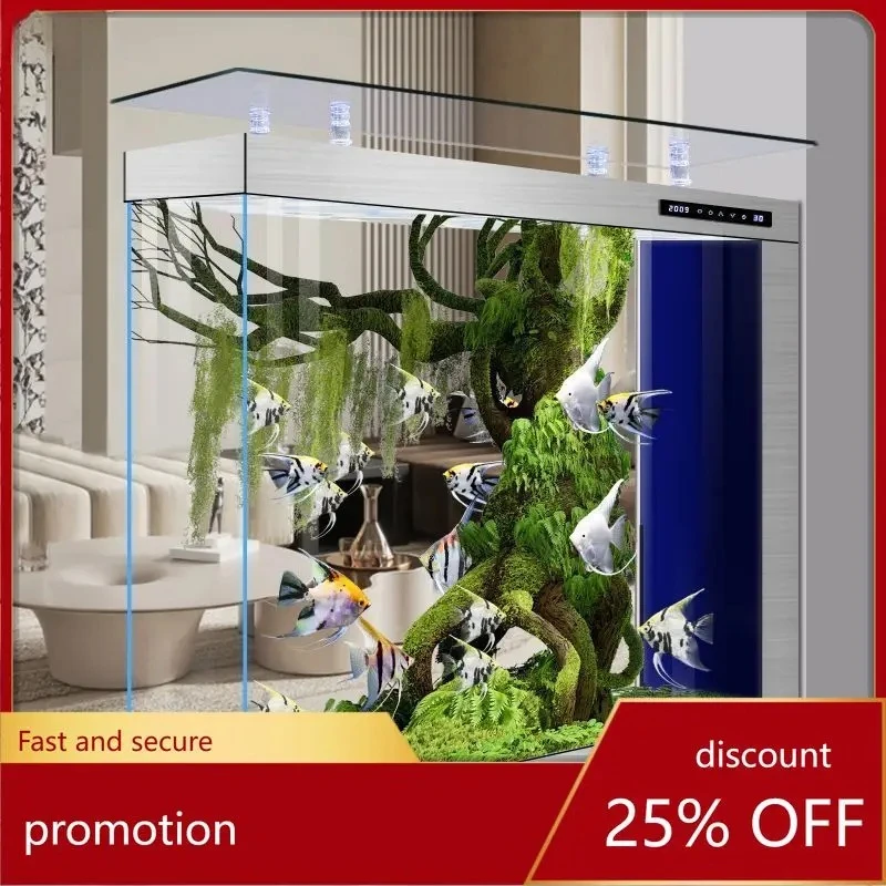 Ultra-clear Glass Screen Partition Fully Automatic No-water Change Eco-cycling Fish Tank Medium and Large Aquarium