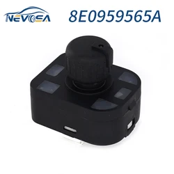 NEVOSA For Audi A3 A4 S4 B6 B7 A6 Car Rearview Rear Mirror Control Switch Adjust Knob Electric 8E0959565A 4F0959565A 4FD959565