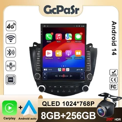 Android 14 Multimedia Stereo Navigation GPS Autoradio Screen For Honda Accord 7 2003 - 2007 Player Radio Car Carplay 5G DVD BT