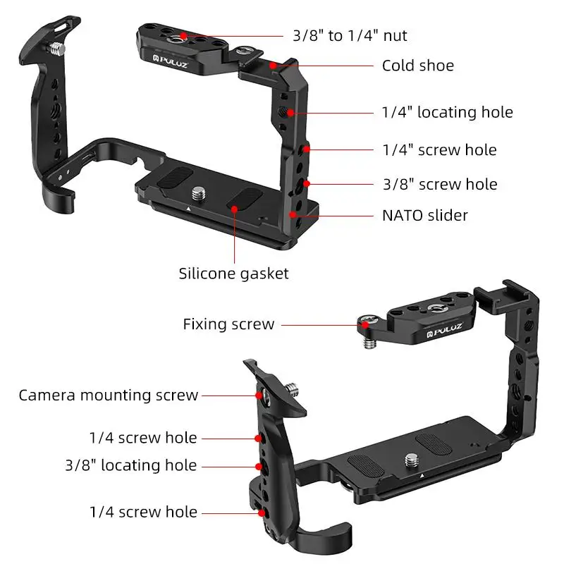 For Sony Cinema Line FX2 / ILME-FX2B PULUZ Metal Camera Cage Stabilizer Rig