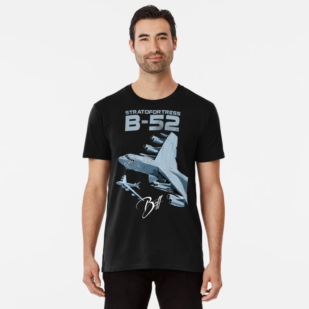 US Air Force B-52 Stratofortress Heavy Bomber T Shirt. New 100% Cotton Short Sleeve O-Neck Casual Mens T-shirts Size S-3XL