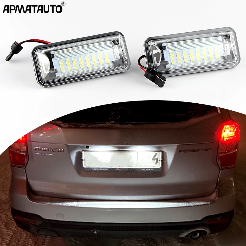 2PCS Super Bright LED License Number Plate Lights For Subaru Forester BRZ (DBA-ZC6) WRX WRX STI Wagon Scion FR-S Toyota 86 GT-86