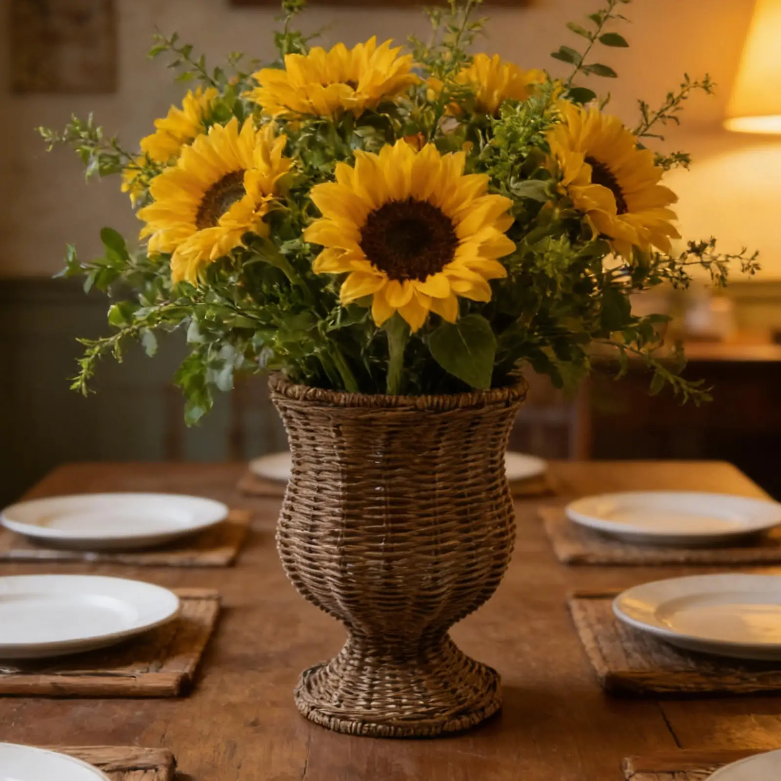 

Плетеная декоративная корзина для растений в форме бокала для вина, из искусственного ротанга, для сада, веранды, входной двери, патио, террасы