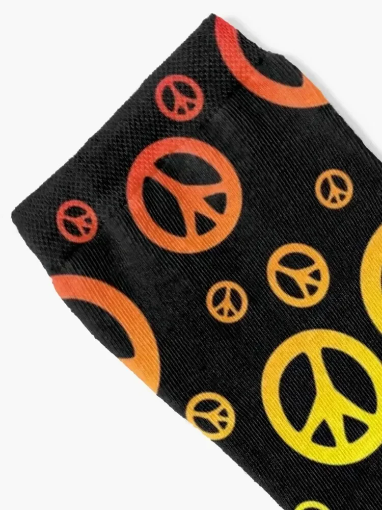 Peace Symbol Pattern in Rainbow Colors Socks Children's winter gifts Antiskid soccer Socks Man Women's