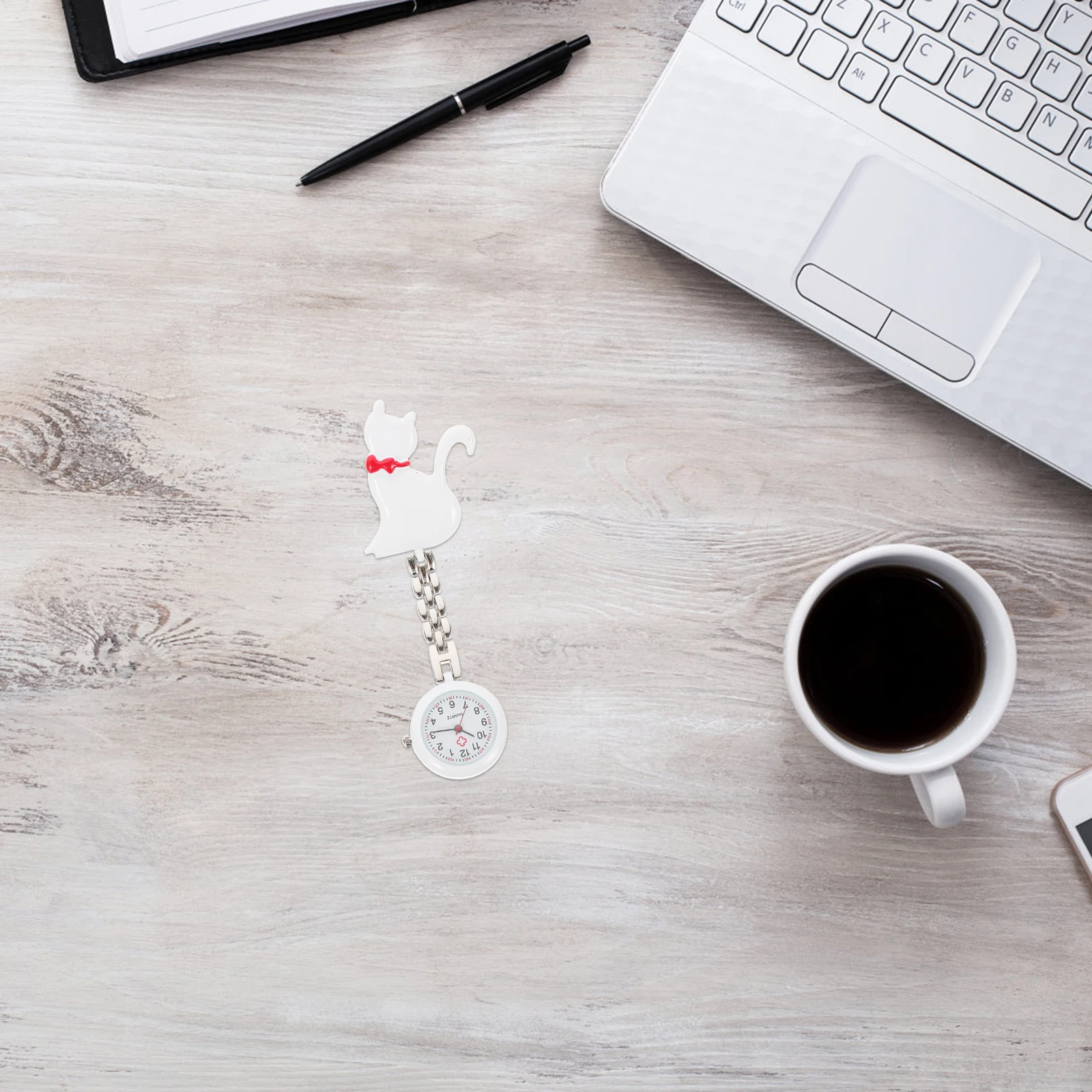 1 قطعة جيب القط الصغيرة جميل معلقة ممرضة فوب ل كوارتز جيب سلسلة ساعة النساء الأطباء الطلاب التمريض سلسلة كوارتز ساعة