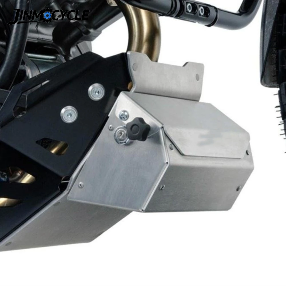 KLR650 لوحة التزلج باش الإطار محرك الحرس أداة صندوق Skidplate الأدوات لكاواساكي KLR 650 2008-2022 2023 دراجة نارية الملحقات