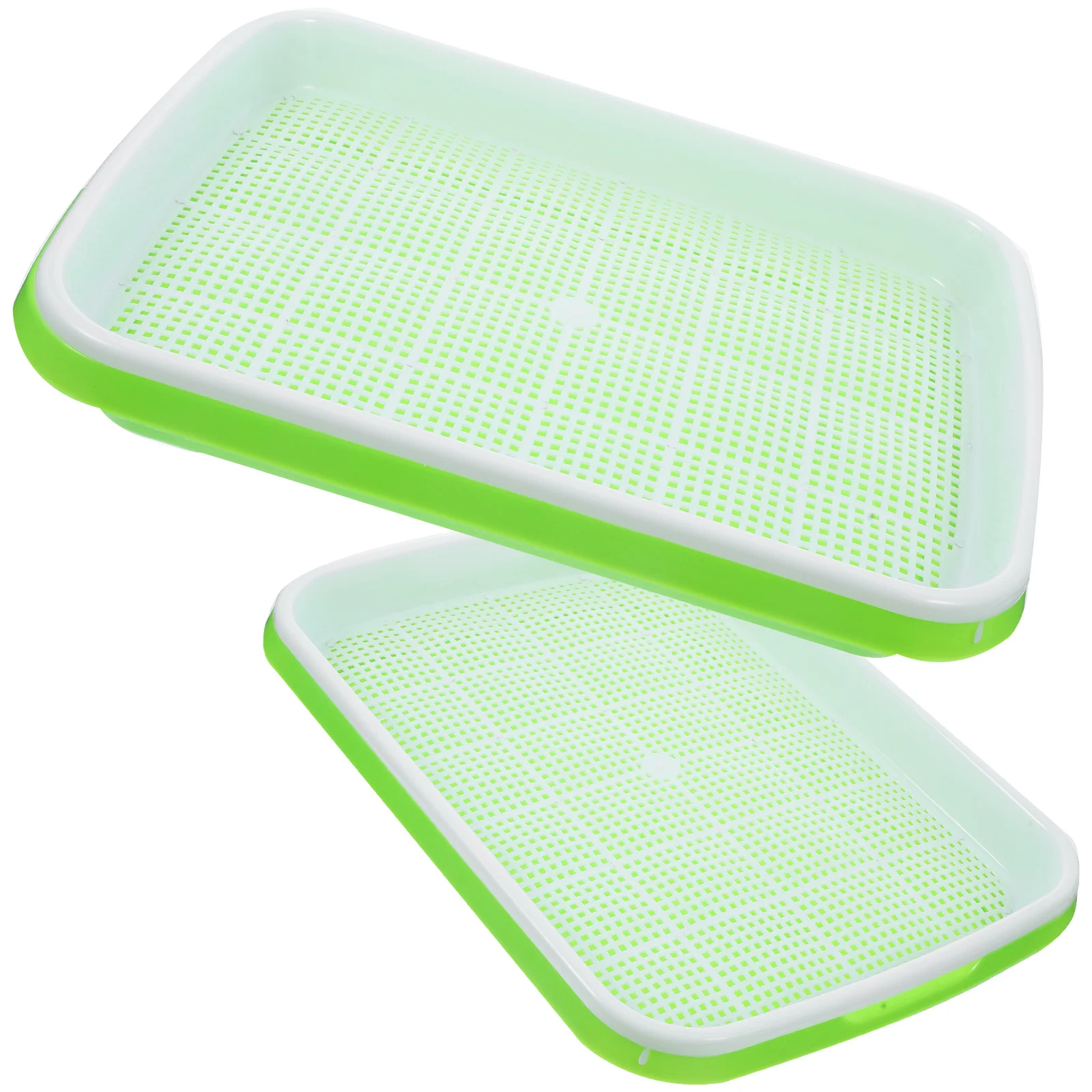 

2pcs Plastic Double Layer Germination Trays Soil-Free Tray for Planting Easy Rooting Air Permeable Fast