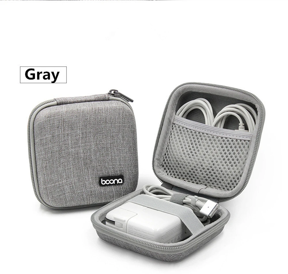 Portable EVA Travel Cable Electronics Gadget Bag Organizer Storage Case For Notebook Laptop Macbook Air Pro Charger Adapter