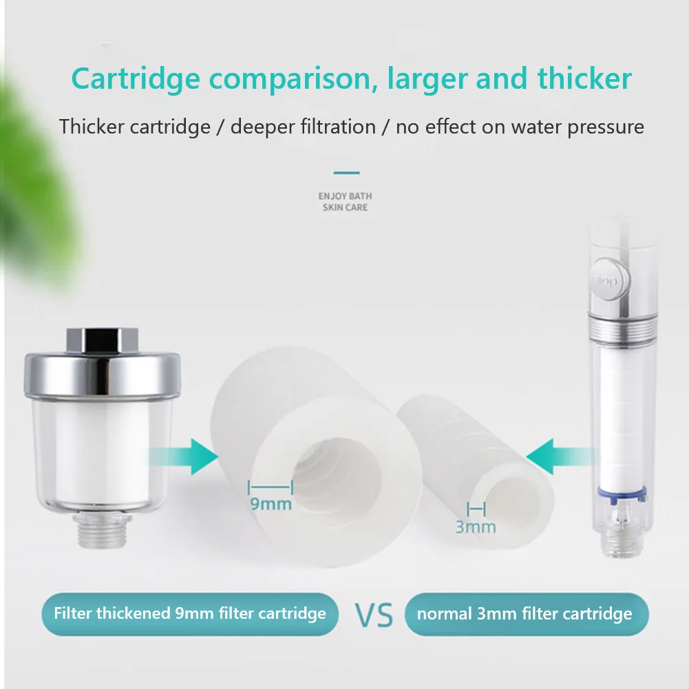 Bath Filter Transparent Bathroom Filtration System Universal Connection Switch 8-2 Micron PP Cotton Filter for Home Kitchen Tool