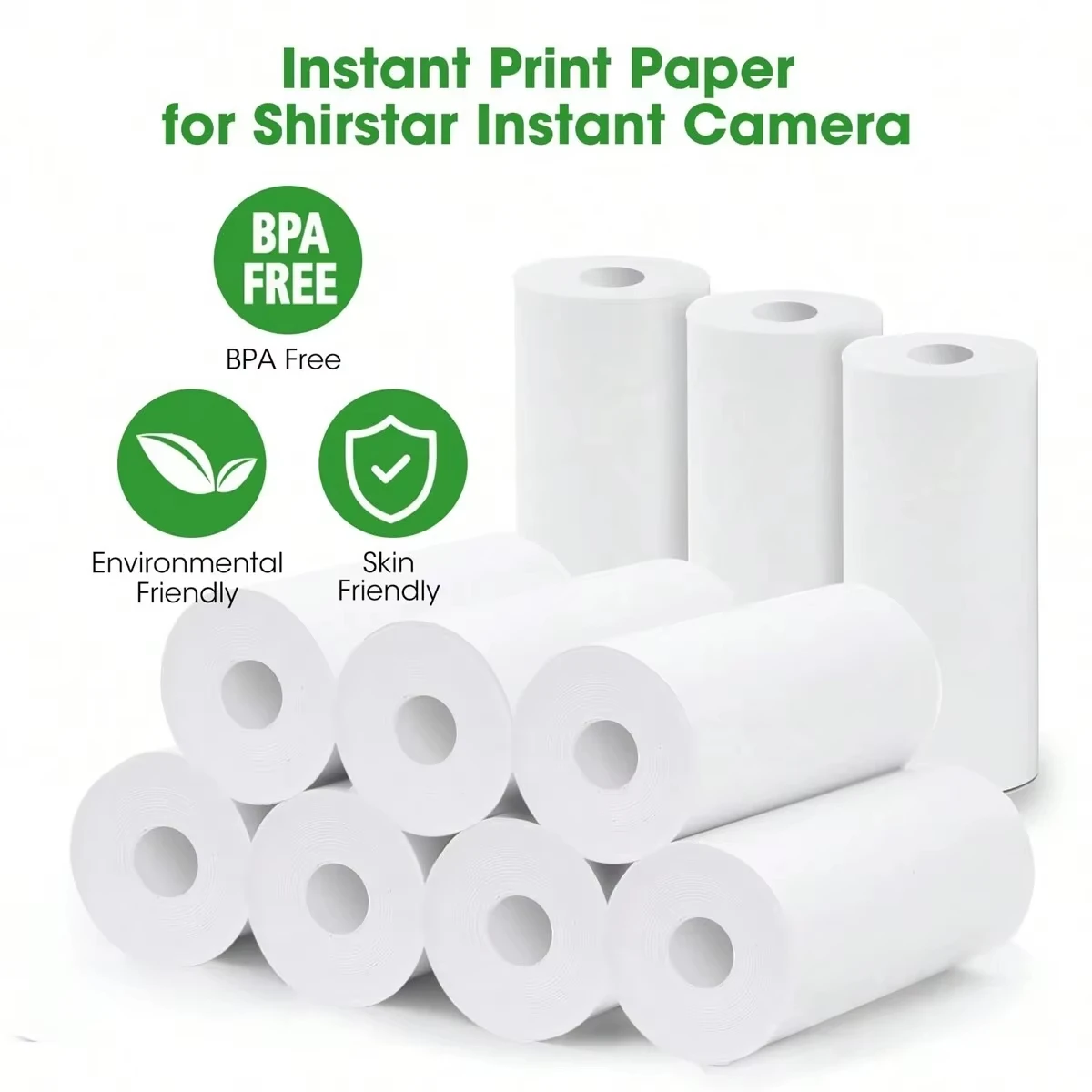 Mini Thermal NO-Sticker Paper 57mm For Picture Photo Portable Printer Thermal Paper Printing Paper For Pocket Printers Camera