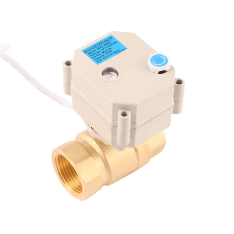 12V 24V DC 2 Way Smart Mini RS485 Valve Electric Motor Operated Water Control Actuator Brass Ball Valve Normal Open