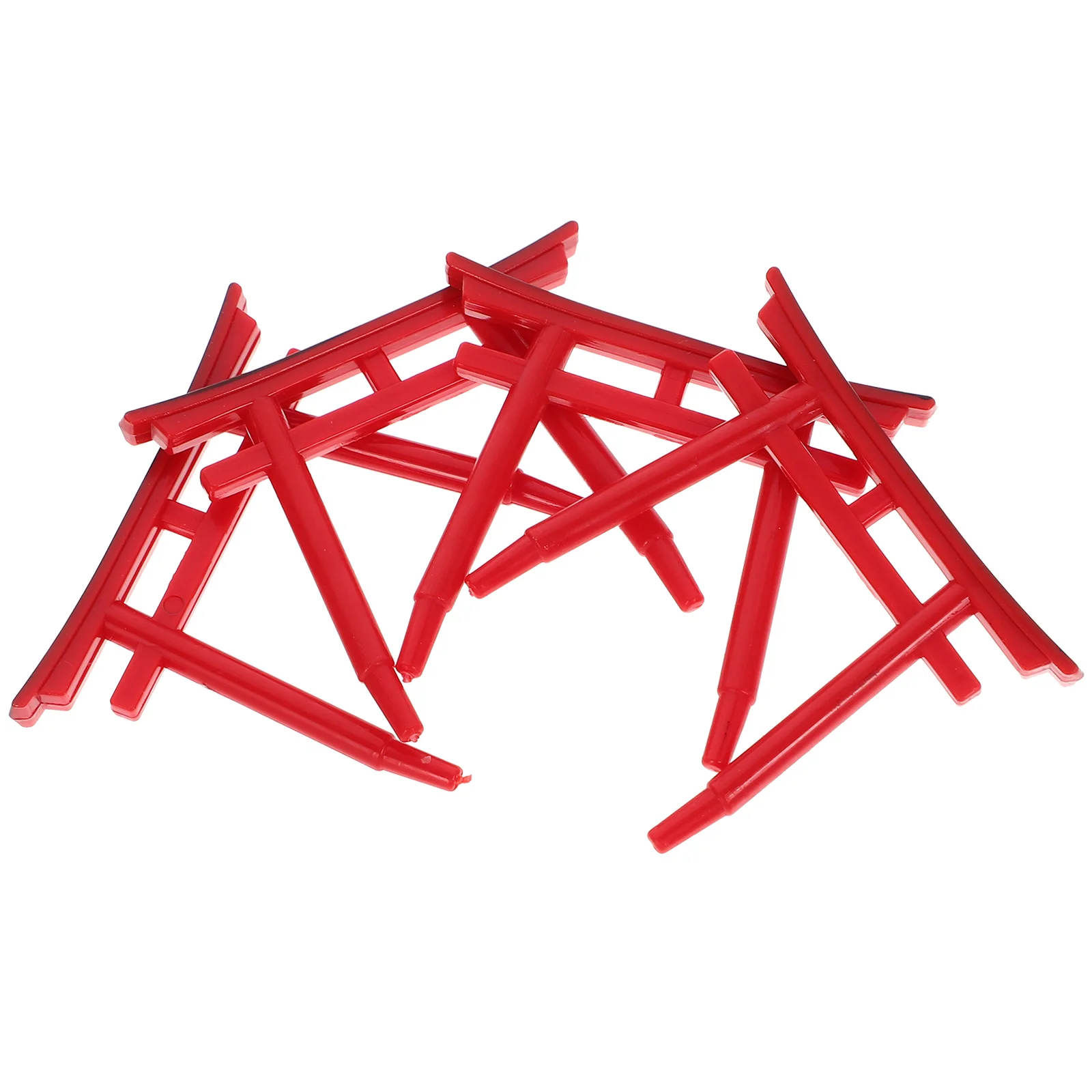 4 Pcs Miniature Shinto Shrine Japanese Archway Outdoor Toys Zen Style Craft Accessories Red Terrarium