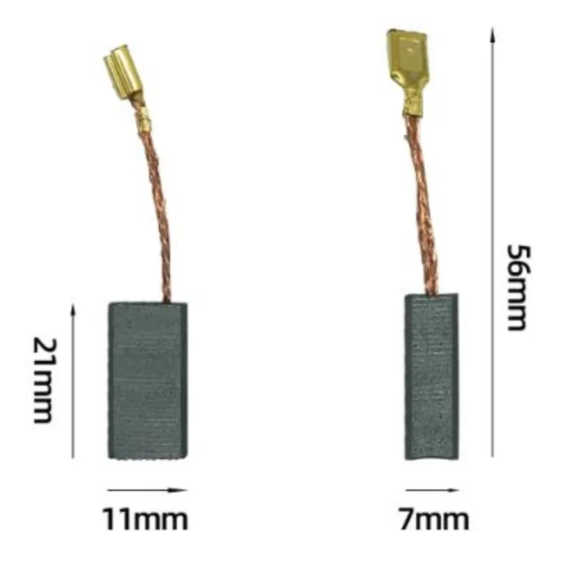 5 Paires de balais de charbon avec fil 43 pour machine de découpe, 7x11x21mm
