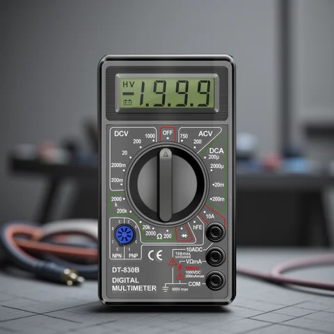 DT830B AC/DC LCD Digital Multimeter Voltmeter Ammeter Ohm Tester High Safety Electrical Handheld Meter Digital Multimeter
