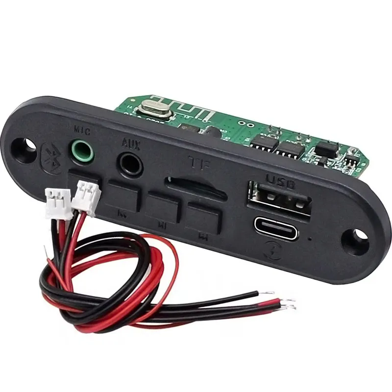 Receiver Board Bluetooth 5.0 Audio Decoder Amplifier USB TF Card FM Mic for Speaker Retrofit  5pcs