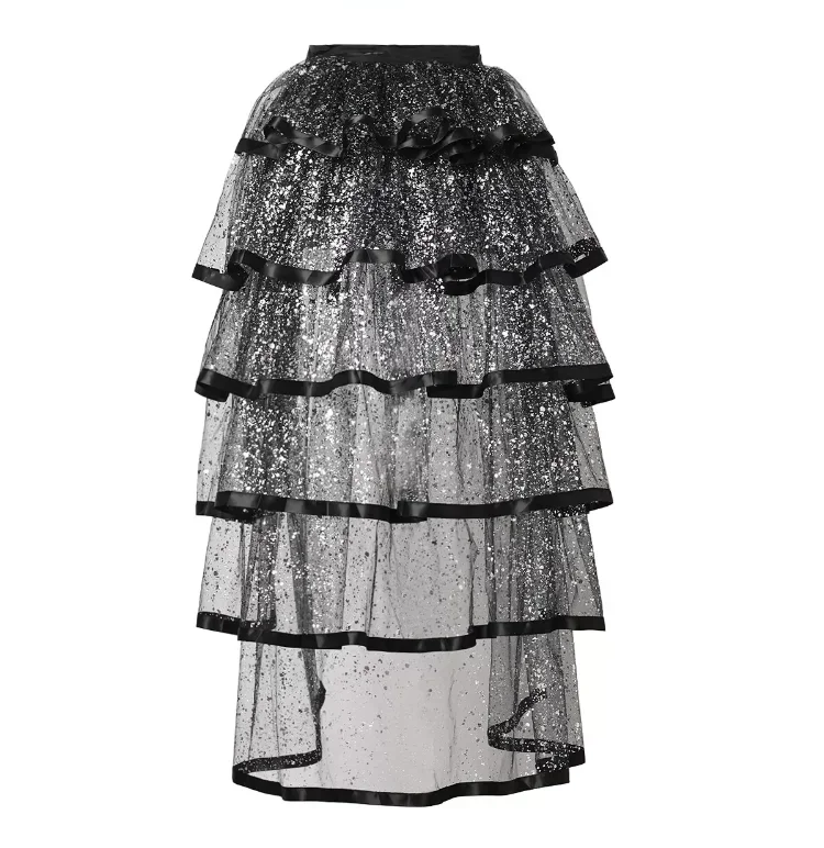 

Сетчатая юбка-торт на Хэллоуин Съемная цельная юбка