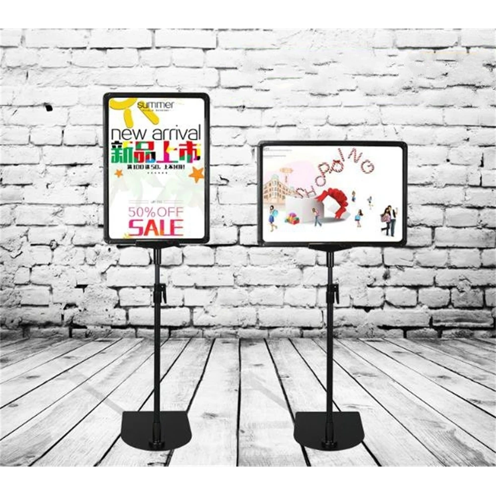 

Hot Sale Supermaket Pop Advertising Poster Display Stand Rack A4 Frame Desk Price Tag Sign Label Promotions Card Showing Holder