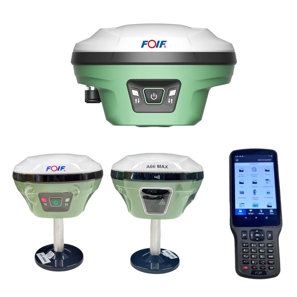 FOIF A66 MAX GPS RTK With Laser +Dual-camera +P9V Controller For Land Surveying GNSS RTK