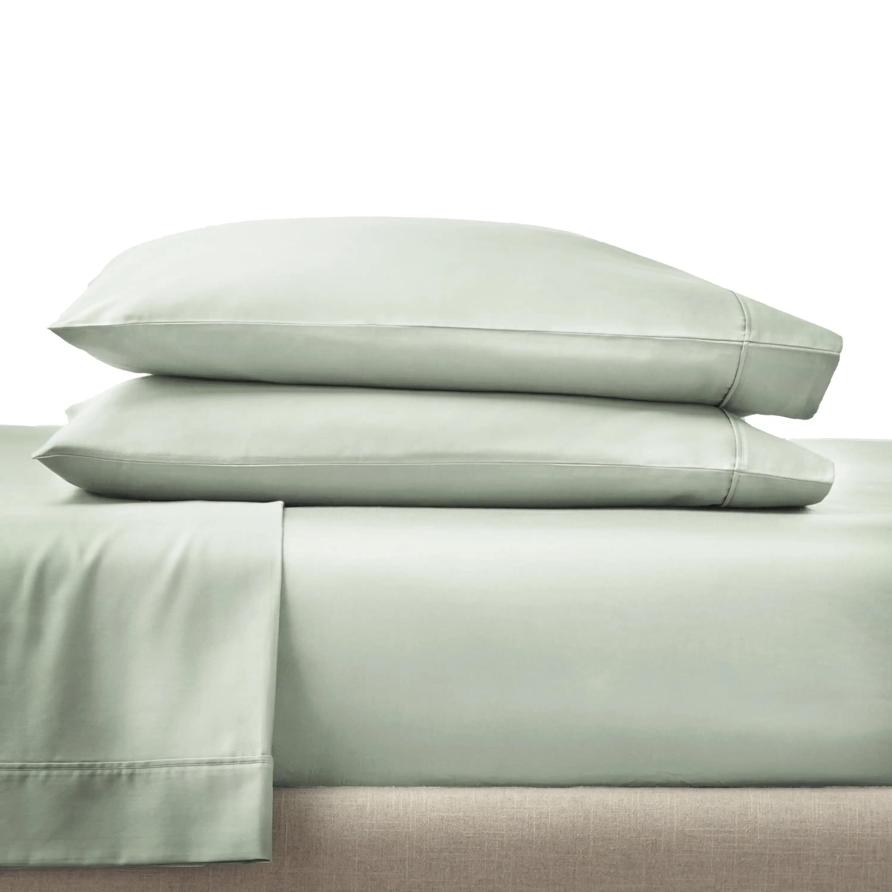 

3-Piece 300 Thread Count Soft Sea Cotton Sateen Bed Sheet Set, Twin