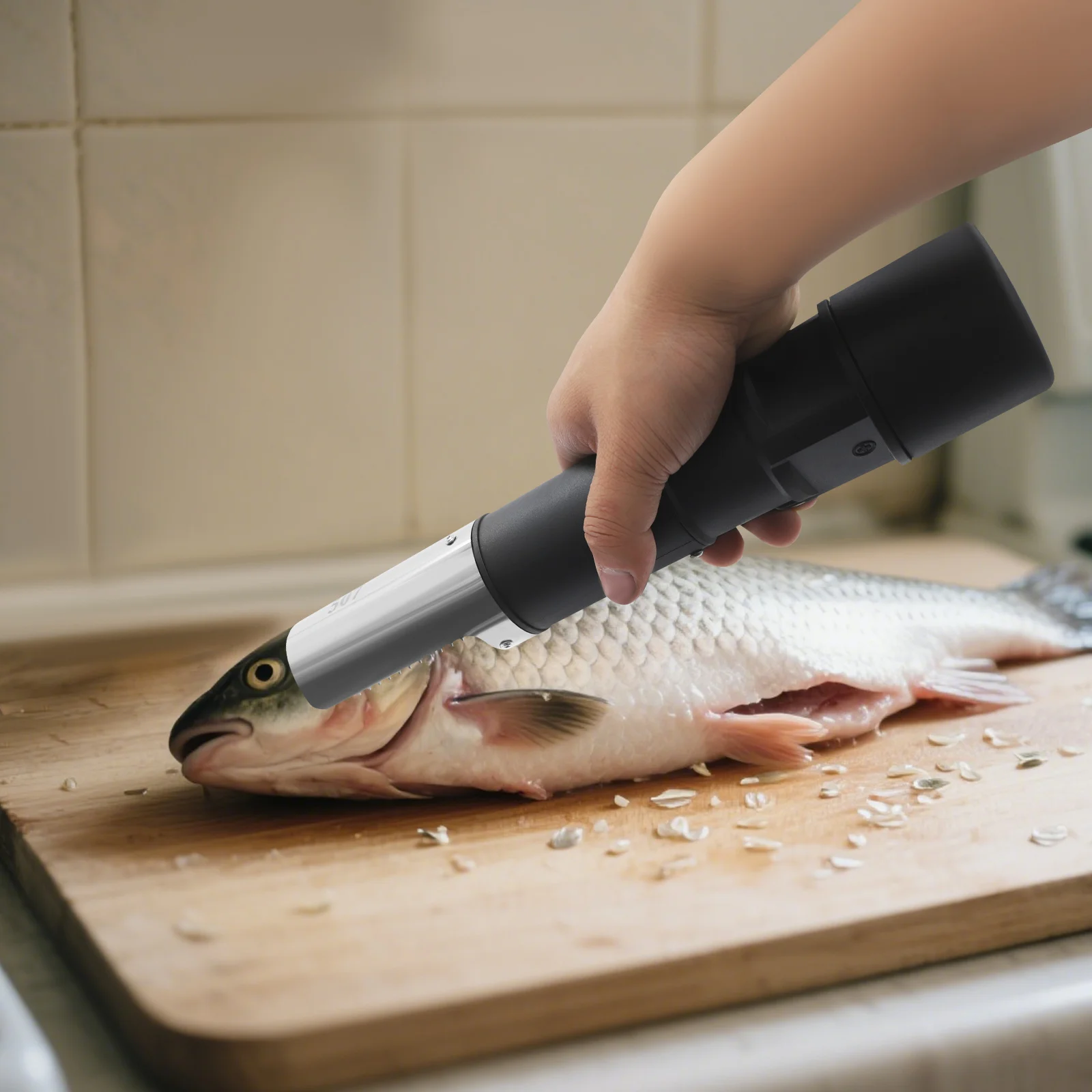 125W Elektrischer Fischschuppenentferner mit Wiederaufladbarem Akku Fischschuppen-Entferner Reinigungswerkzeug für Restaurant und Heimküche