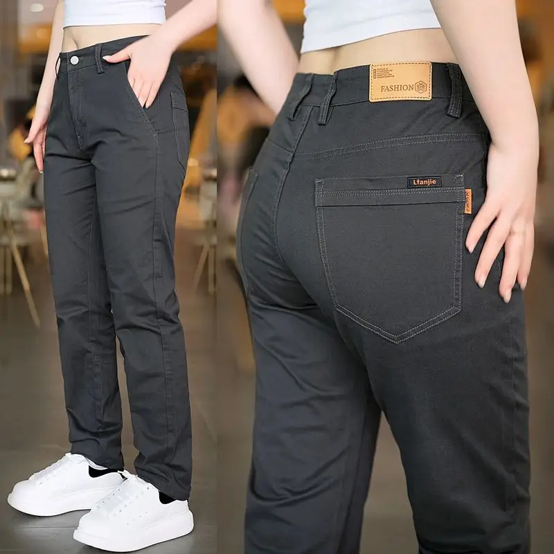 Pantalones Casuales de Algodón para Hombre, Primavera-Otoño 2026, Modernos, Versátiles, Elásticos, Ligeros, Formales, de Trabajo, Corte Recto y Ajustado