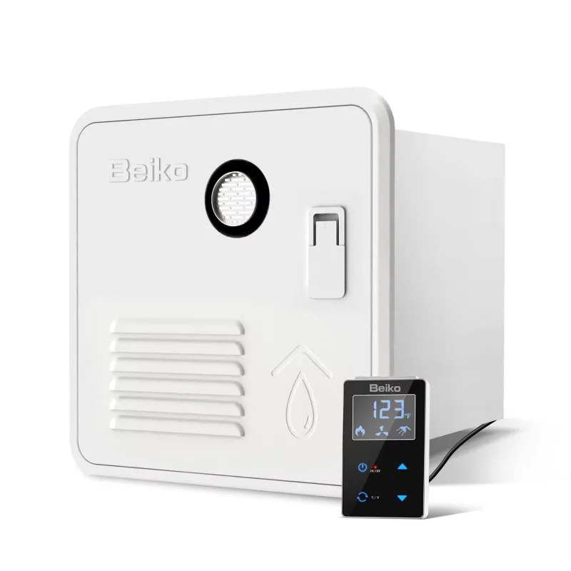 سخان مياه مدمج 12 فولت 8 لتر غاز البترول المسال، 56,000 وحدة حرارية بريطانية 2.4 GPM نظام دقيق للتخييم RV والخارج على الشبكة