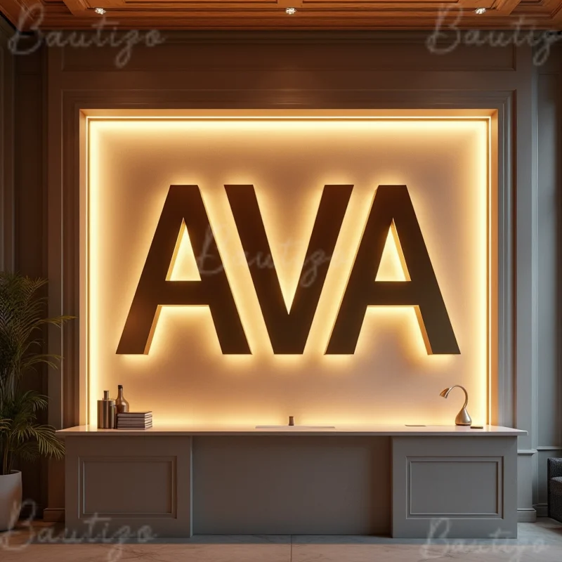 Wykonany na zamówienie podświetlany metalowy znak LED 3D do wizytówki biznesowej Zewnętrzny wodoodporny podświetlany wyświetlacz reklamowy