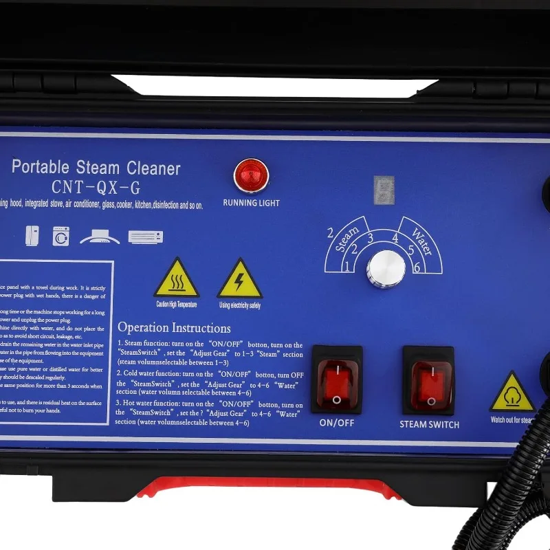 110V Handheld High Pressure Steam Cleaner for Cars,1700W Portable High Temperature Steam Cleaner 3-3.5bar Steam Cleaning Machine